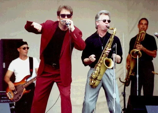 Huey Lewis and the News band photograph